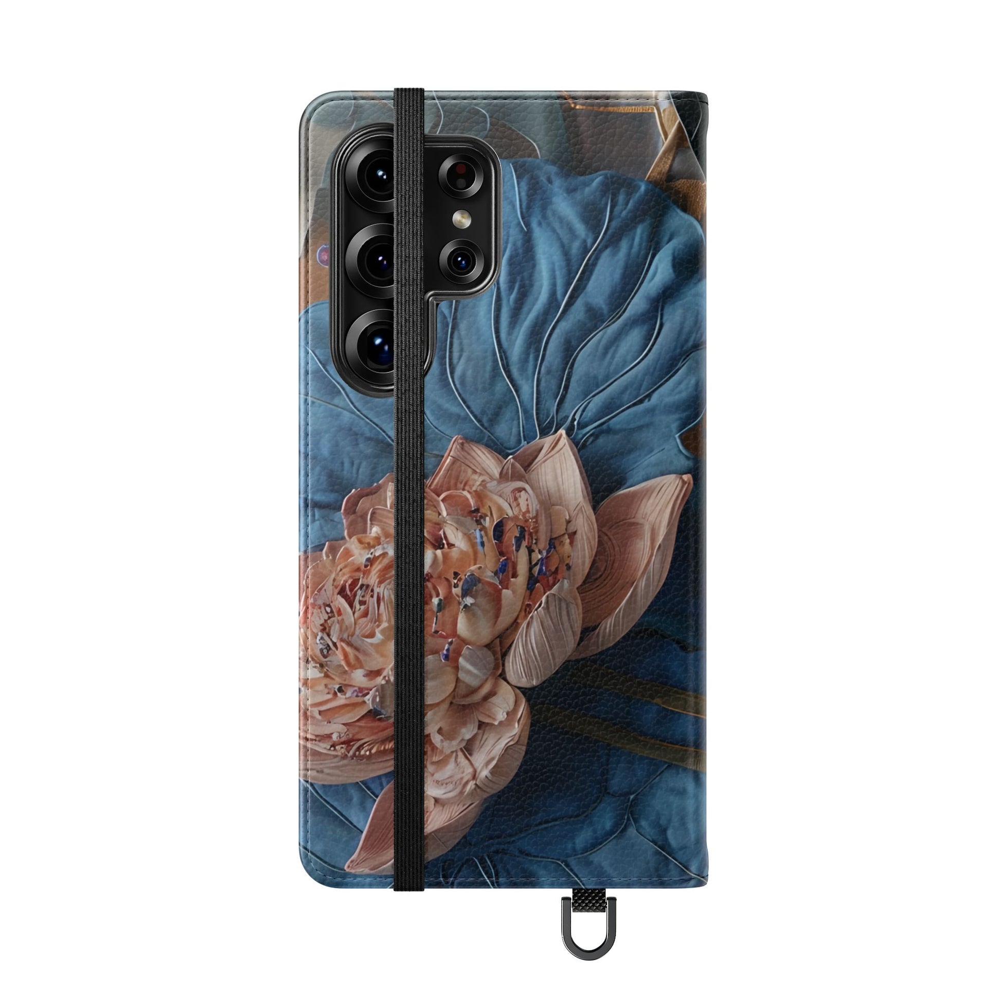 Peony Midnight Tapestry Wallet Phone Case - Flip Cover for Samsung Galaxy S25 Ultra - Floral and Tapestry Design