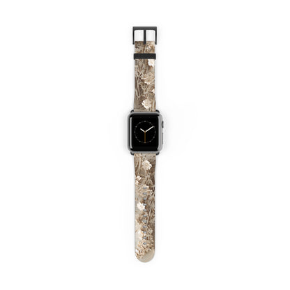 Moonlit Garden Apple Watch Band - Premium Custom Strap for Series 1-9, SE & Ultra - Artistic Vegan Leather