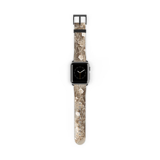 Moonlit Garden Apple Watch Band - Premium Custom Strap for Series 1-9, SE & Ultra - Artistic Vegan Leather