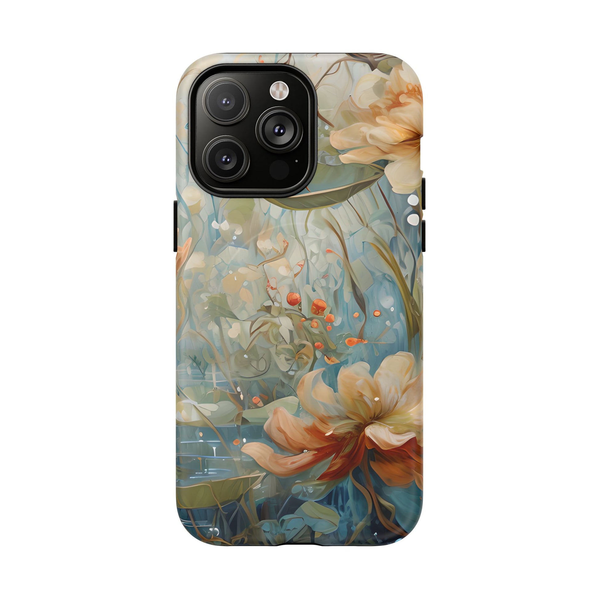 Waterlily Dreamscape - Artistic Floral iPhone 14 Pro Max MagSafe Phone Case -Waterlily & Lotus Design