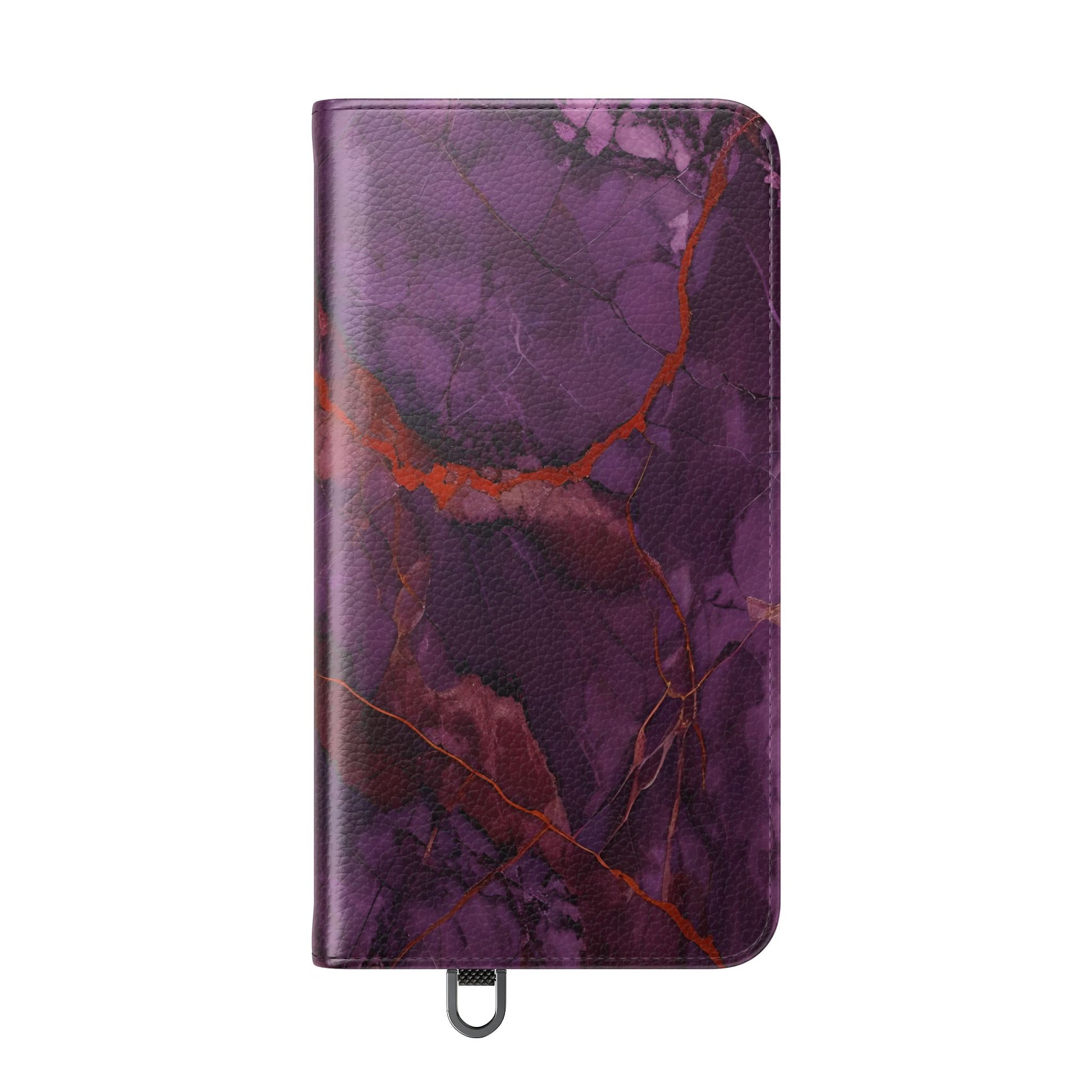 Amethyst Current Wallet Phone Case - Elegant Purple Marble Flip Cover for Samsung Galaxy S24 Plus