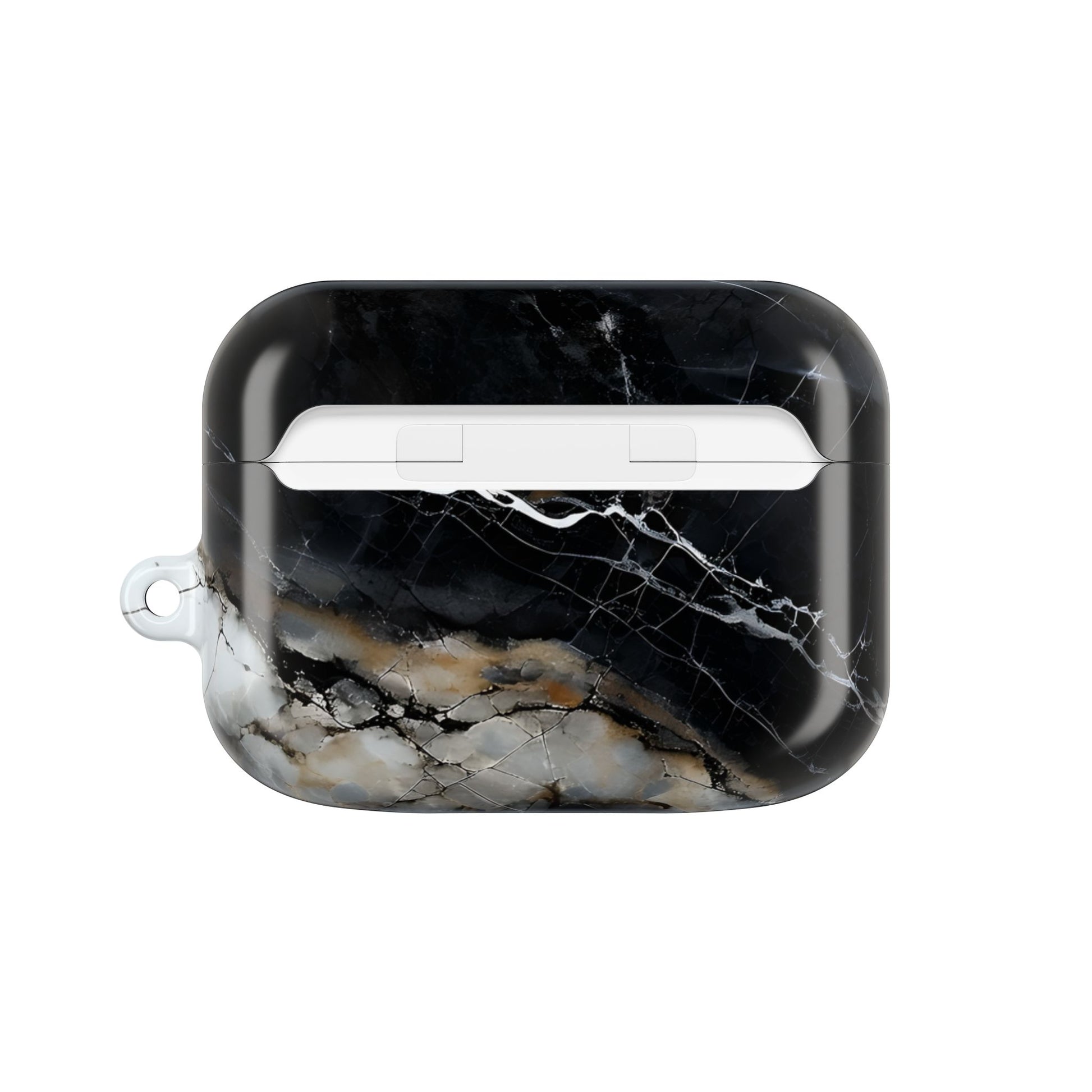Obsidian Vein AirPod Case - Black Marble Earbud Cover for Gen 1, 2, 3, Pro Gen 1 & 2