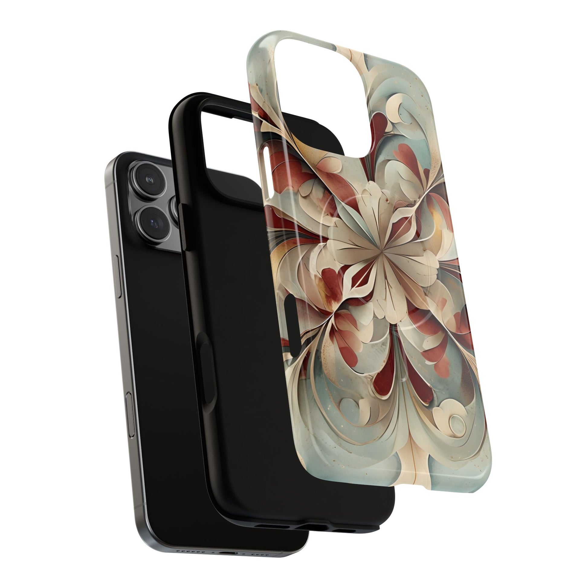 Vintage Baroque Blossom - Ornate Floral Art iPhone 16 Pro Max MagSafe Phone Case - Elegant Baroque-Inspired Design