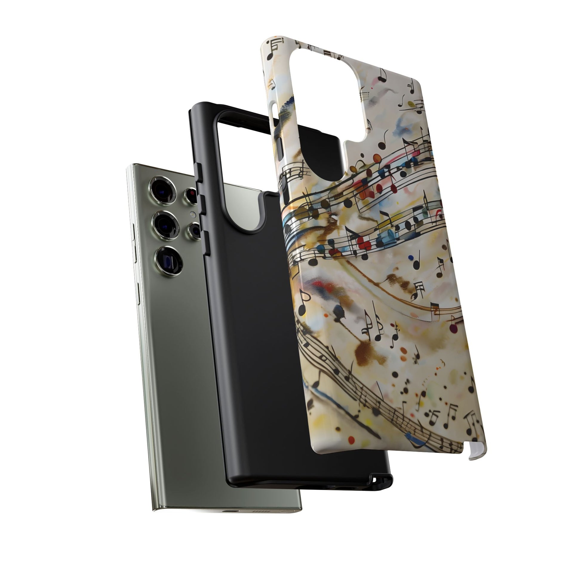 Melodic Flow Abstract Music Notes Tough Case for Samsung Galaxy S23 Ultra- Premium Shockproof Designer Phone Cover