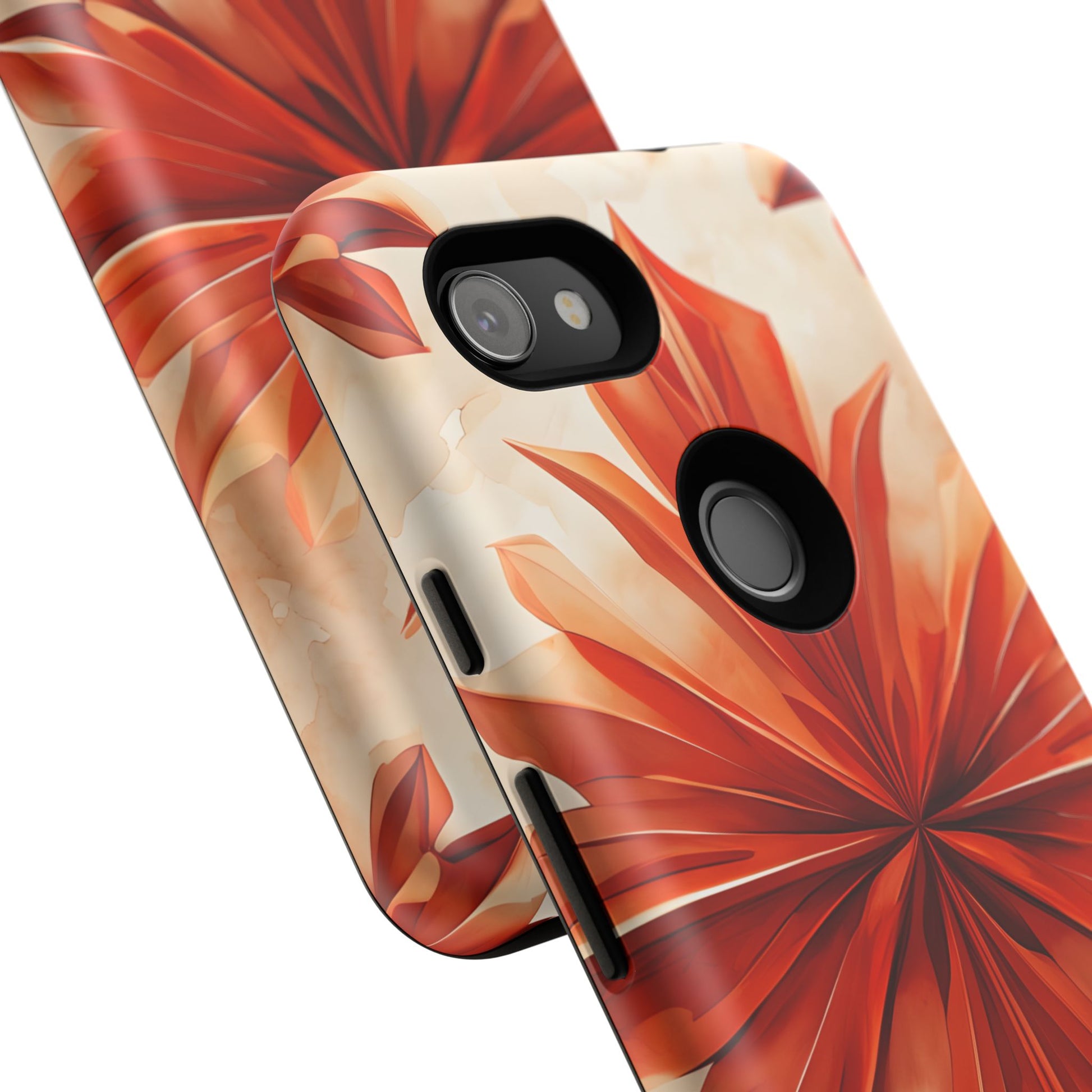 Sunset Fleur Google Pixel 3a - Kaleidoscope Collection of MagSafe Compatible - Vibrant Sunset Flower Design