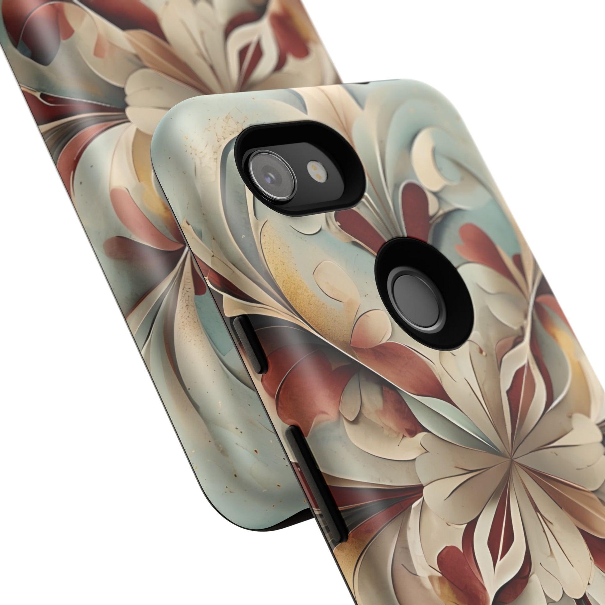Vintage Baroque Blossom - Ornate Floral Art Google Pixel 3a Tough Phone Case - Elegant Baroque-Inspired Design