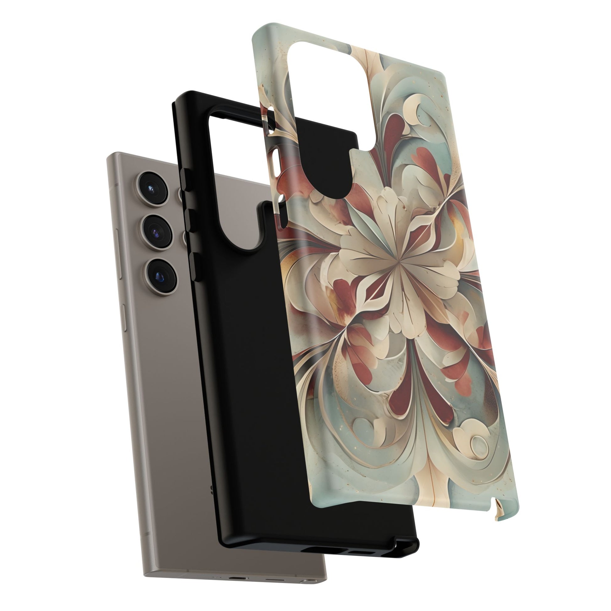 Vintage Baroque Blossom - Ornate Floral Art Samsung Galaxy S24 Ultra Tough Phone Case - Elegant Baroque-Inspired Design