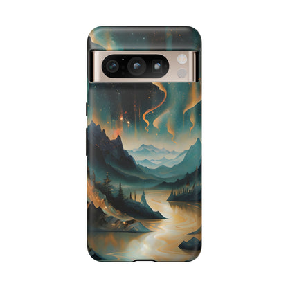 Aurora Dreamscape Tough Case for Google Pixel - Northern Lights Artistic Shockproof Cover, Elegant Protective Phone Case