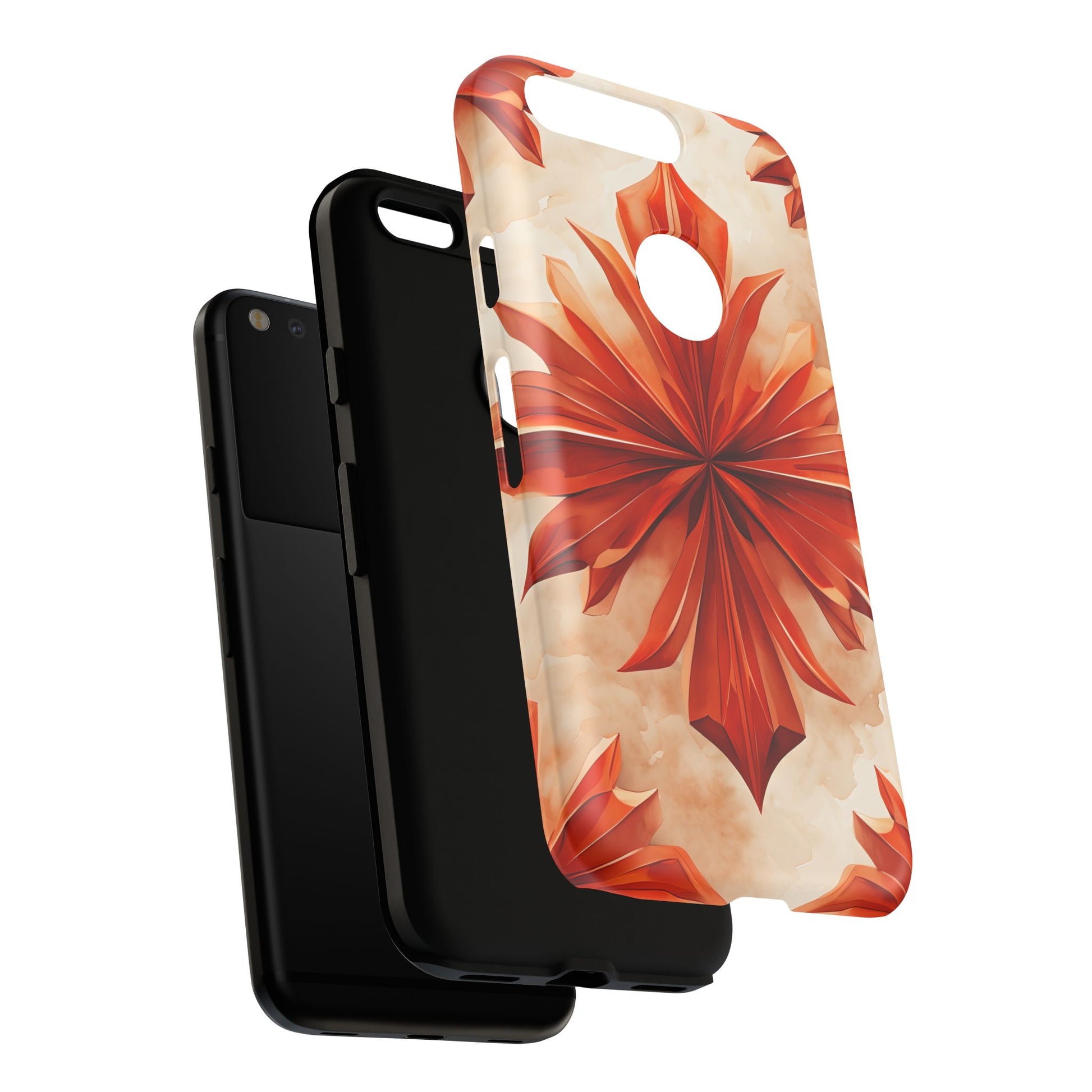 Sunset Fleur Google Pixel - Kaleidoscope Collection of MagSafe Compatible - Vibrant Sunset Flower Design