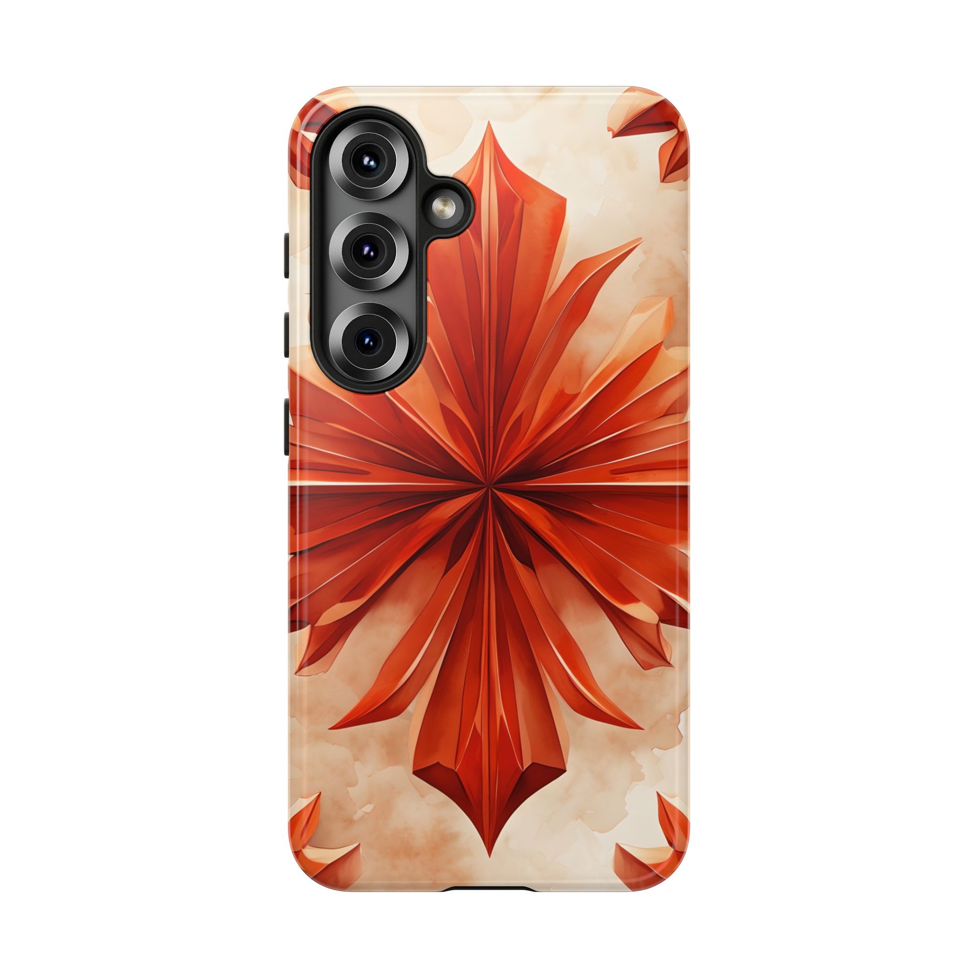 Sunset Fleur Samsung Galaxy S25 - Kaleidoscope Collection of MagSafe Compatible - Vibrant Sunset Flower Design