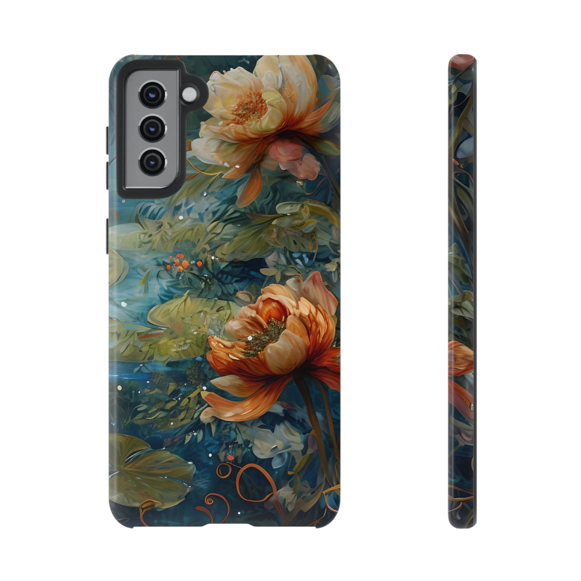 Waterlily Nocturne Samsung Galaxy S21 Plus Case - Artistic Mountain Lake Design, Nature-Inspired Protective Cover, Elegant Gift for Outdoor Lovers