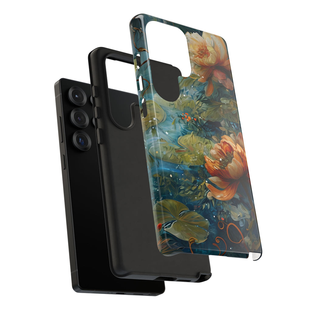 Waterlily Nocturne Samsung Galaxy S25 Ultra Case - Artistic Mountain Lake Design, Nature-Inspired Protective Cover, Elegant Gift for Outdoor Lovers
