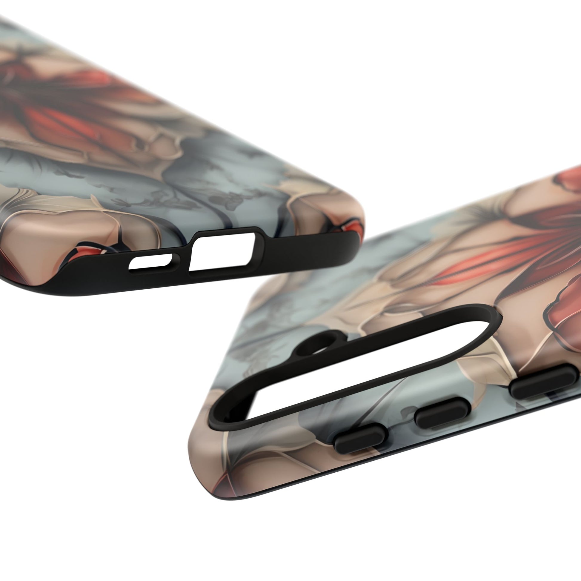 Ember Bloom - Kaleidoscope Collection Artistic Floral - Samsung Galaxy S24 Plus Tough Phone Case - Fiery Symmetrical Design
