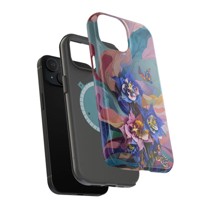 Blue Columbine Carnivale iPhone MagSafe Case