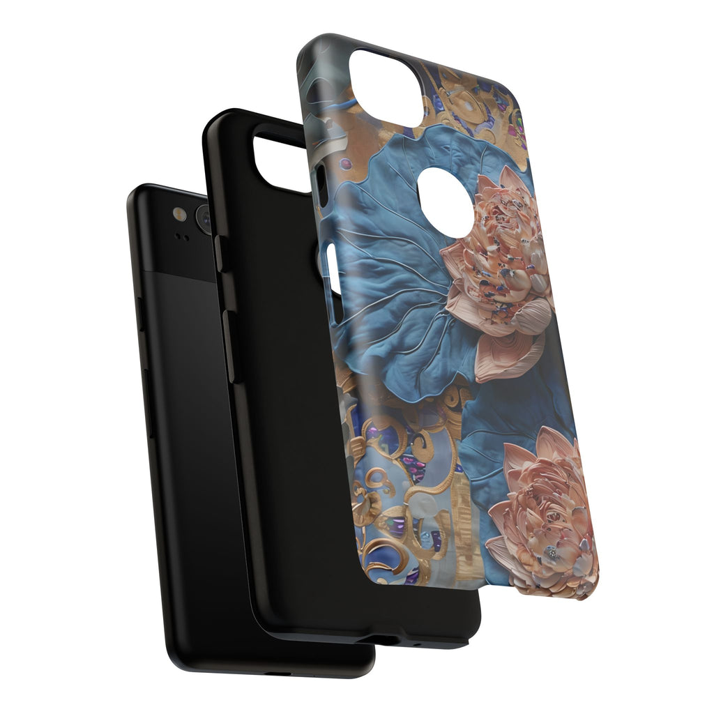 Peony Midnight Tapestry - Google Pixel 2 - Elegant Blue & Blush Artful Phone Cover