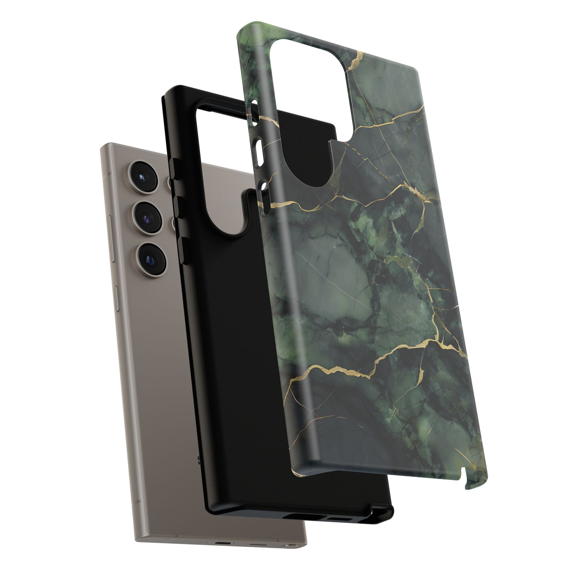 Verdant Vein Tough Case for Samsung Galaxy S24 Ultra - Luxury Gold Vein, Nature-Inspired Protective Cover