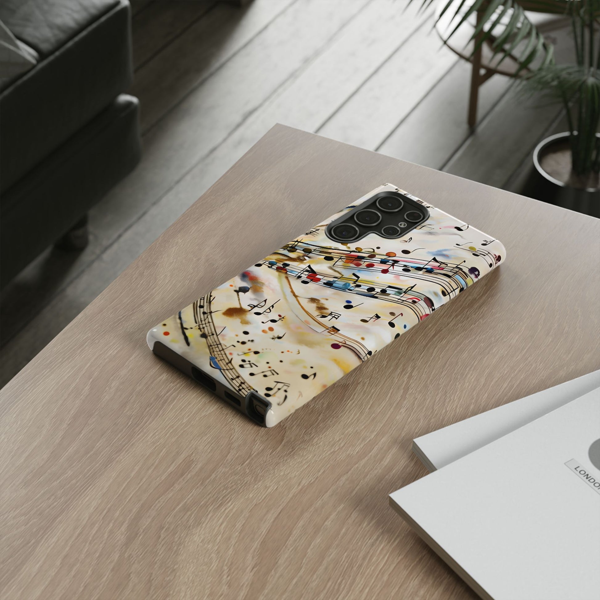 Melodic Flow Abstract Music Notes Tough Case for Samsung Galaxy S22 Ultra - Premium Shockproof Designer Phone Cover