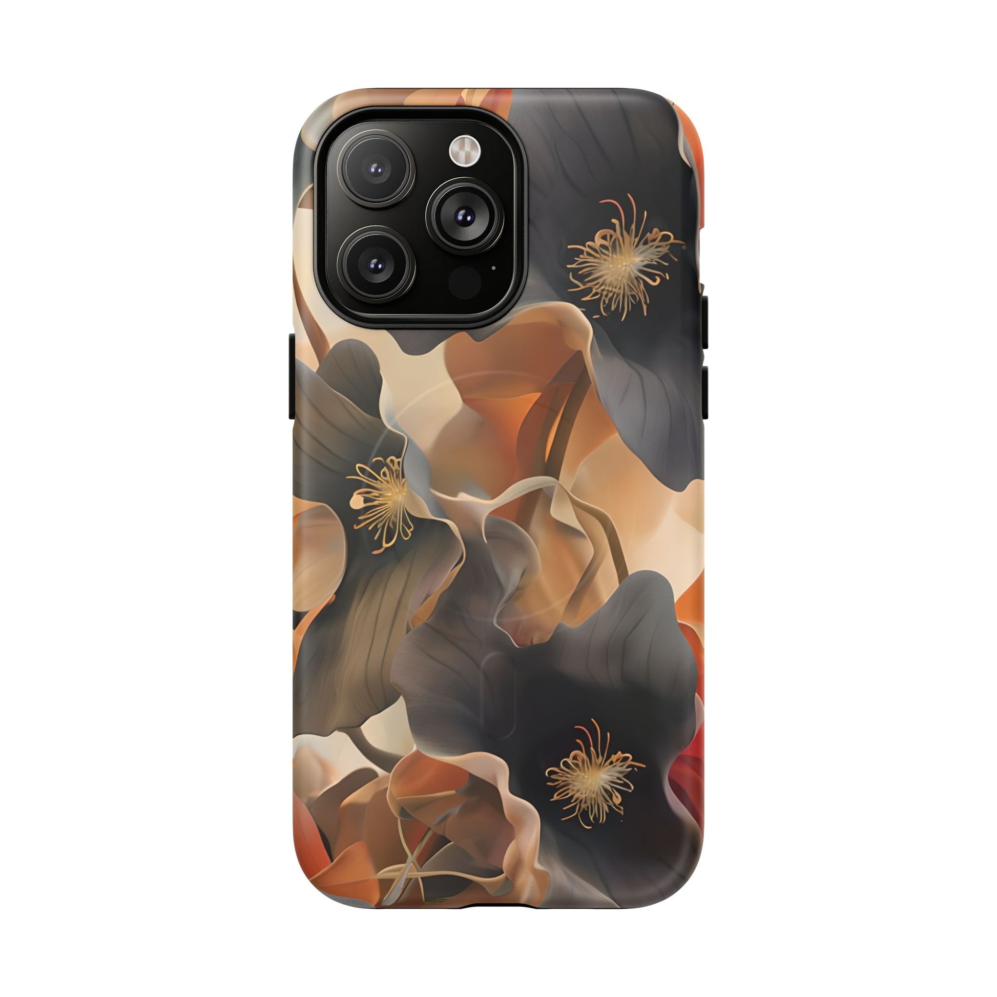 Autumn Ember - Moody Floral Art iPhone 14 Pro Max MagSafe Phone Case -Warm Earthy Botanical Design