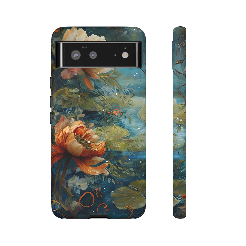 Waterlily Nocturne Tough Case for Google Pixel 6 - Premium Artistic Shockproof Cover, Elegant Protective Phone Case