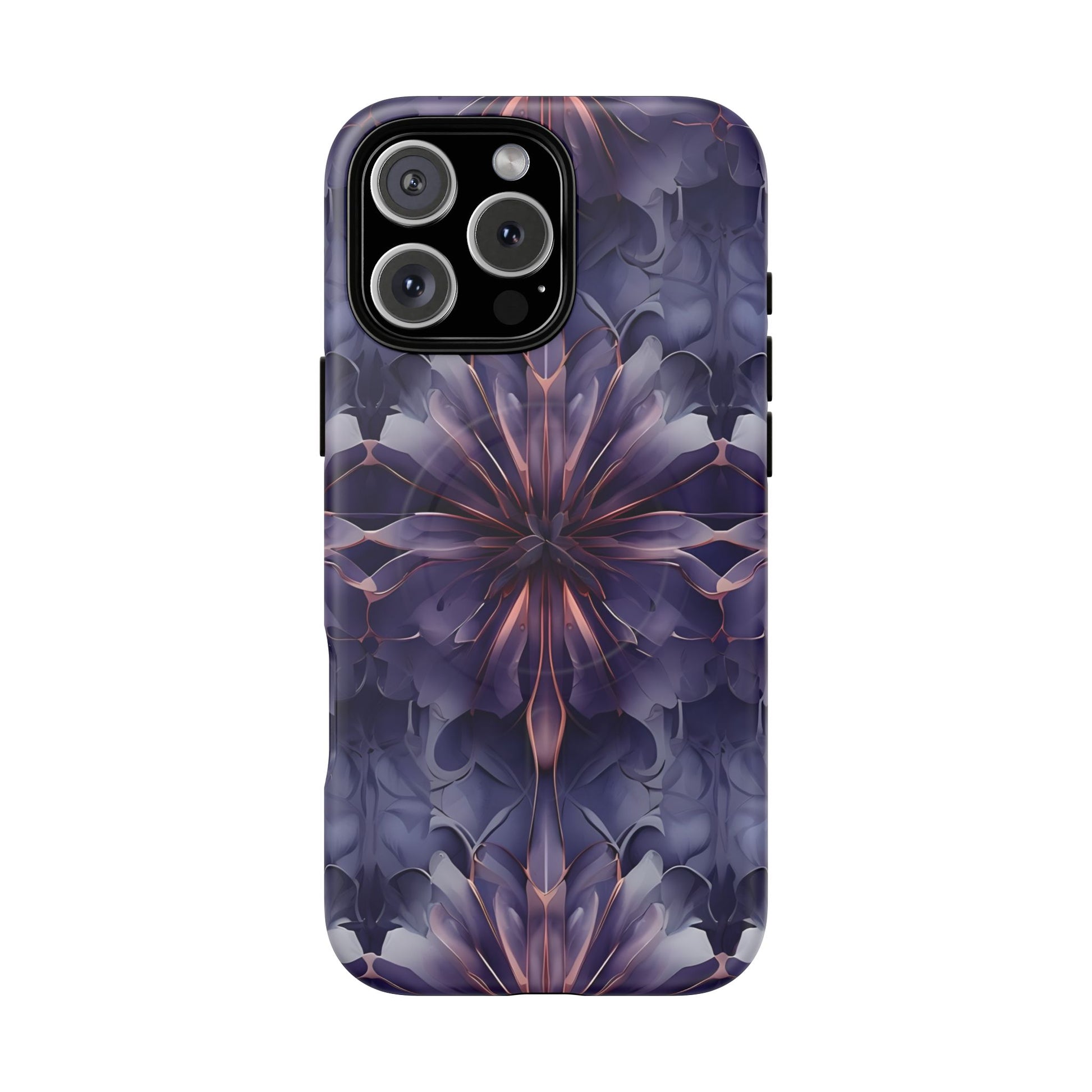Twilight Tapestry - iPhone 16 Pro Max MagSafe Phone Case - Purple Kaleidoscope Design
