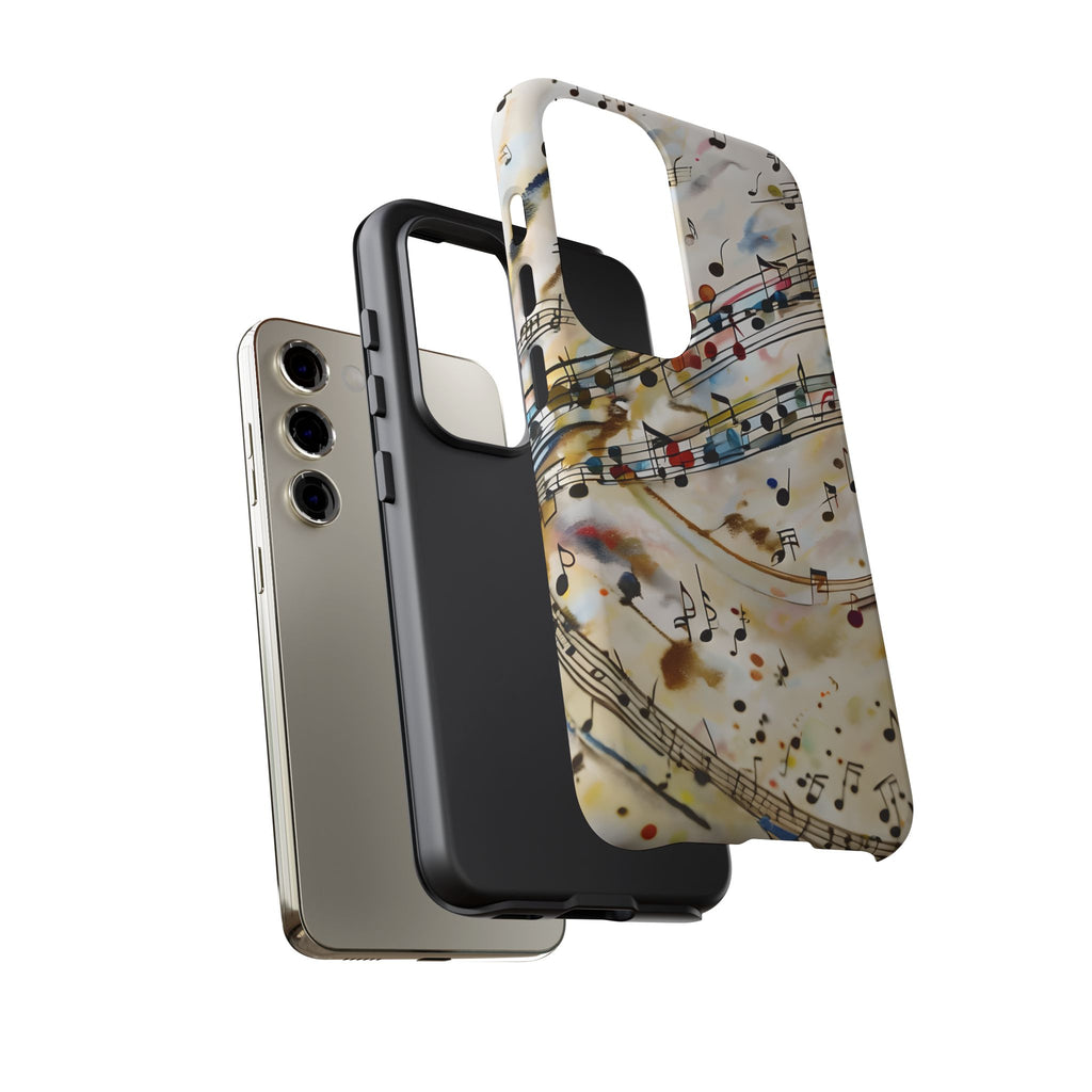 Melodic Flow Abstract Music Notes Tough Case for Samsung Galaxy S23- Premium Shockproof Designer Phone Cover