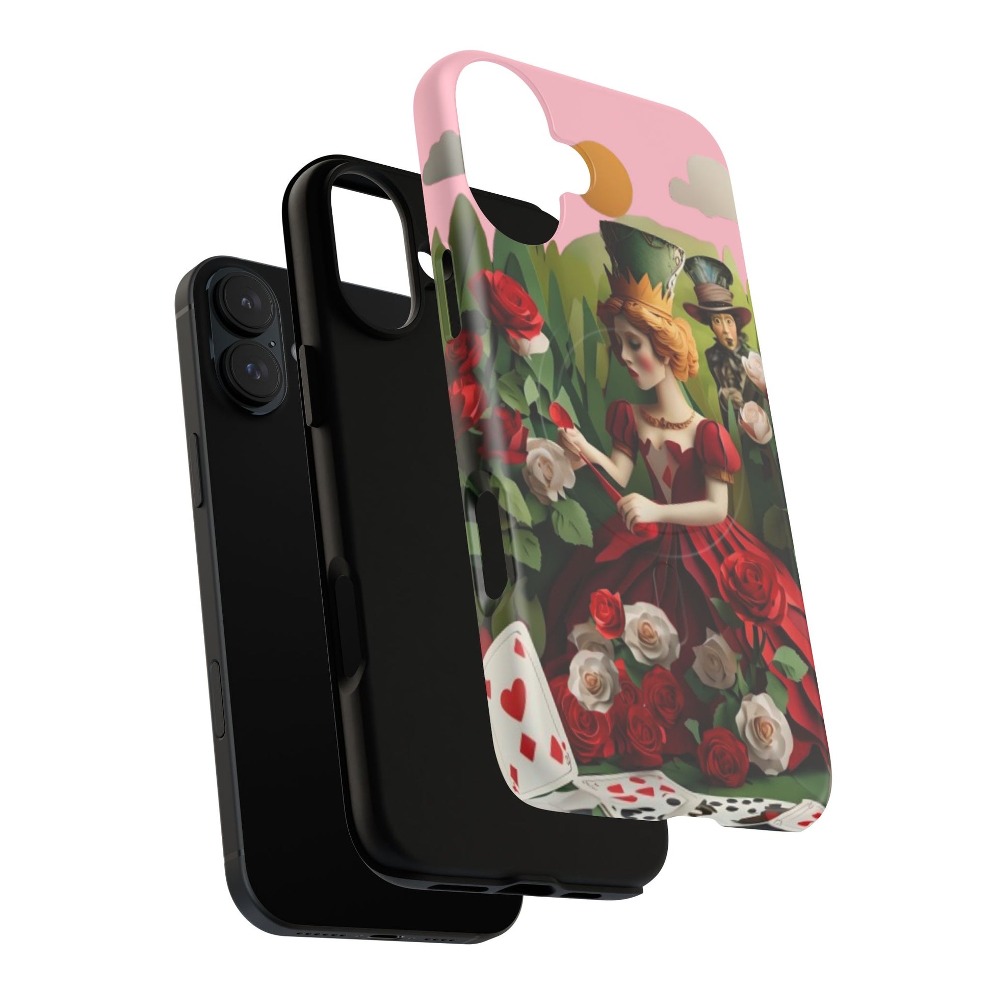 Regal Rose Court - iPhone 16 Plus MagSafe Phone Case - Whimsical Fantasy Floral Design