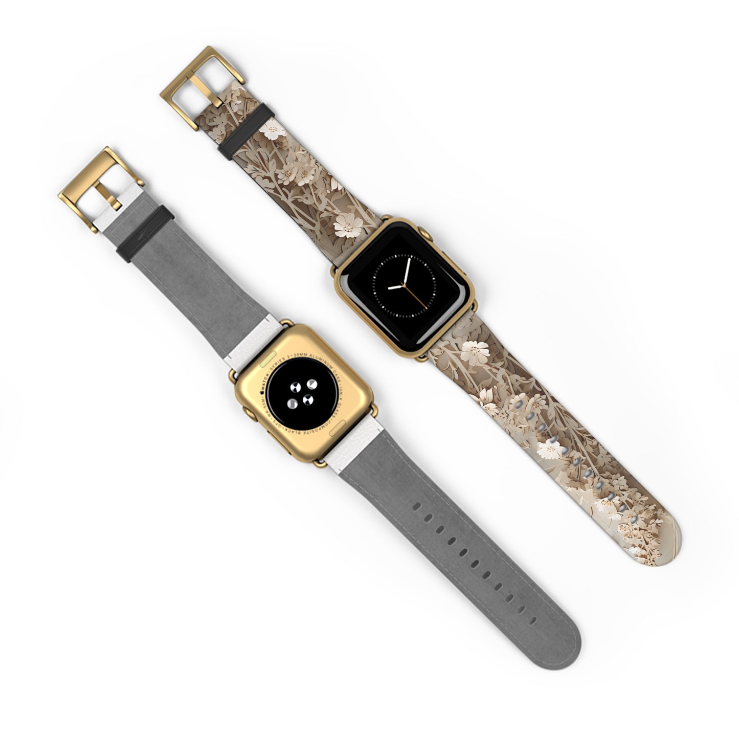Moonlit Garden Apple Watch Band - Premium Custom Strap for Series 1-9, SE & Ultra - Artistic Vegan Leather