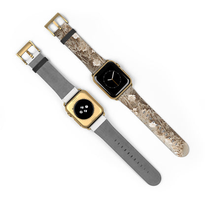 Moonlit Garden Apple Watch Band - Premium Custom Strap for Series 1-9, SE & Ultra - Artistic Vegan Leather