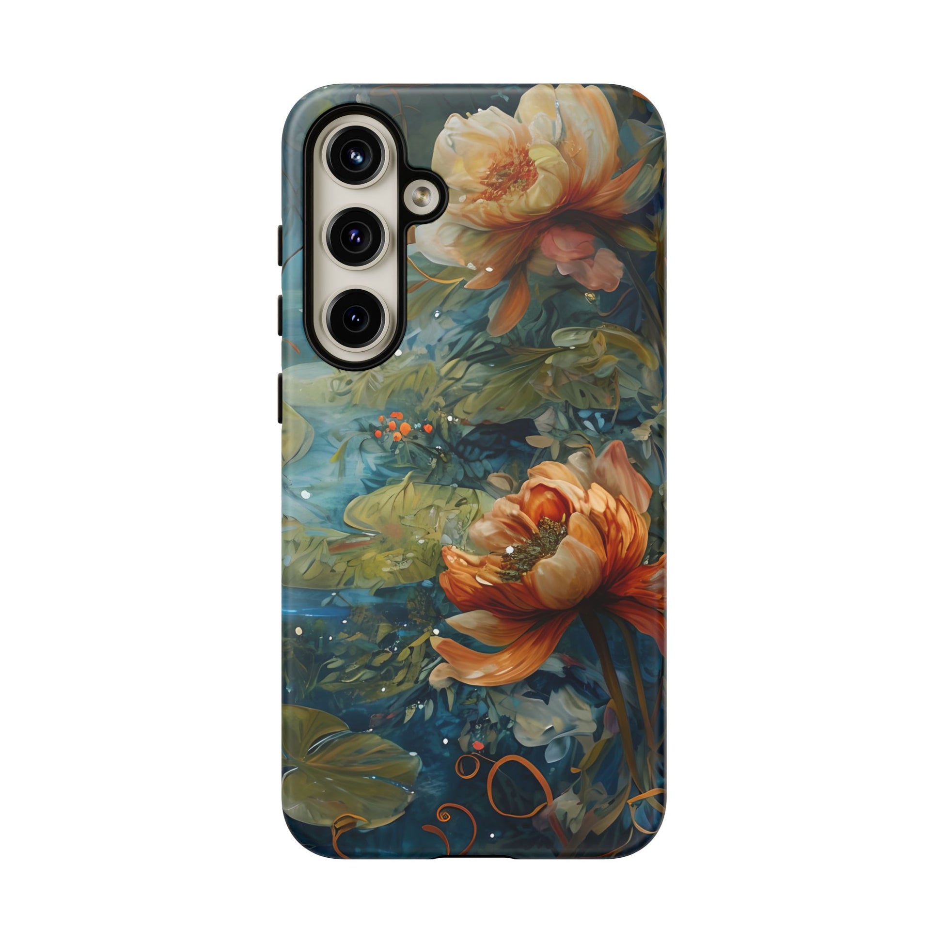 Waterlily Nocturne Samsung Galaxy S24 Plus Case - Artistic Mountain Lake Design, Nature-Inspired Protective Cover, Elegant Gift for Outdoor Lovers