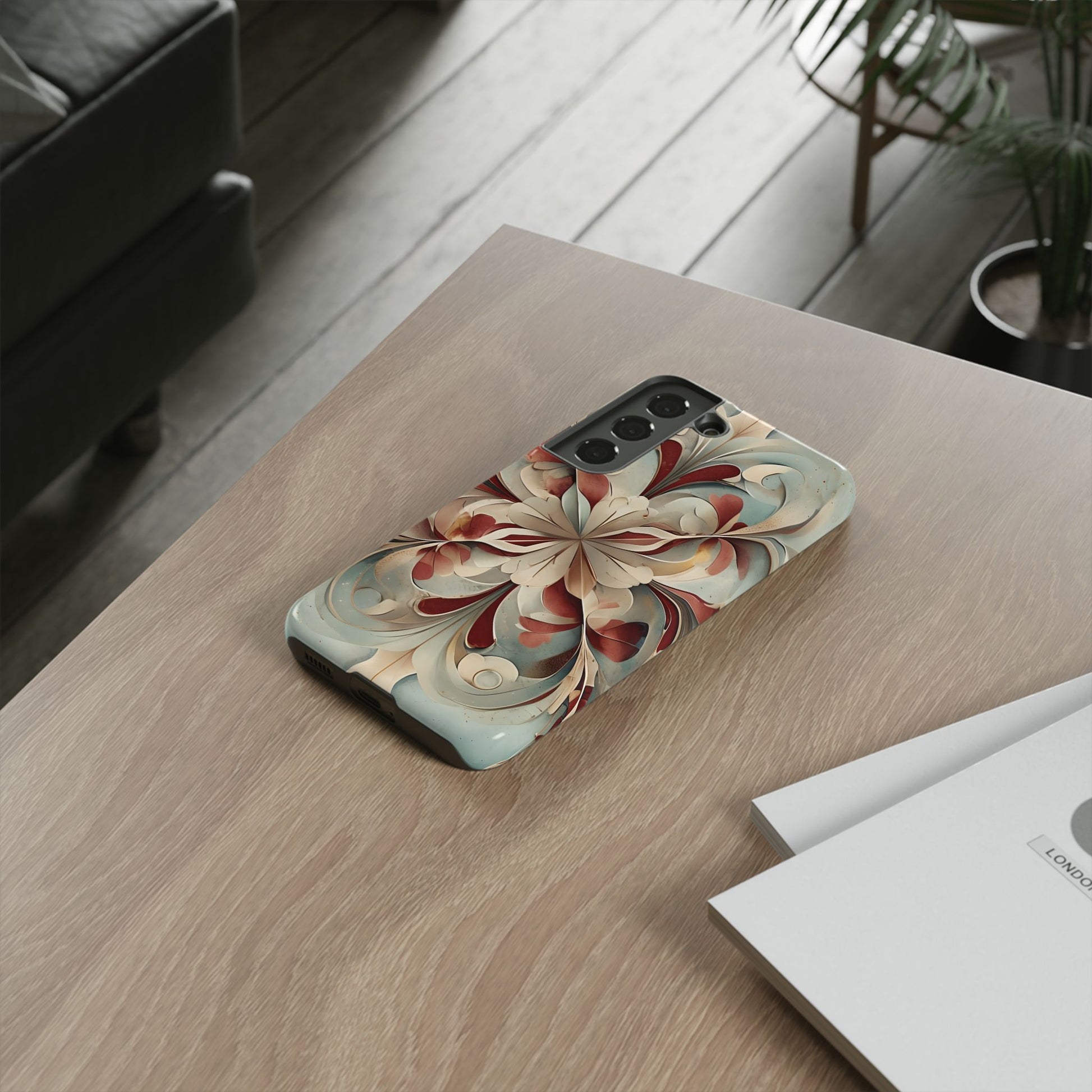Vintage Baroque Blossom - Ornate Floral Art Samsung Galaxy S22 Tough Phone Case - Elegant Baroque-Inspired Design