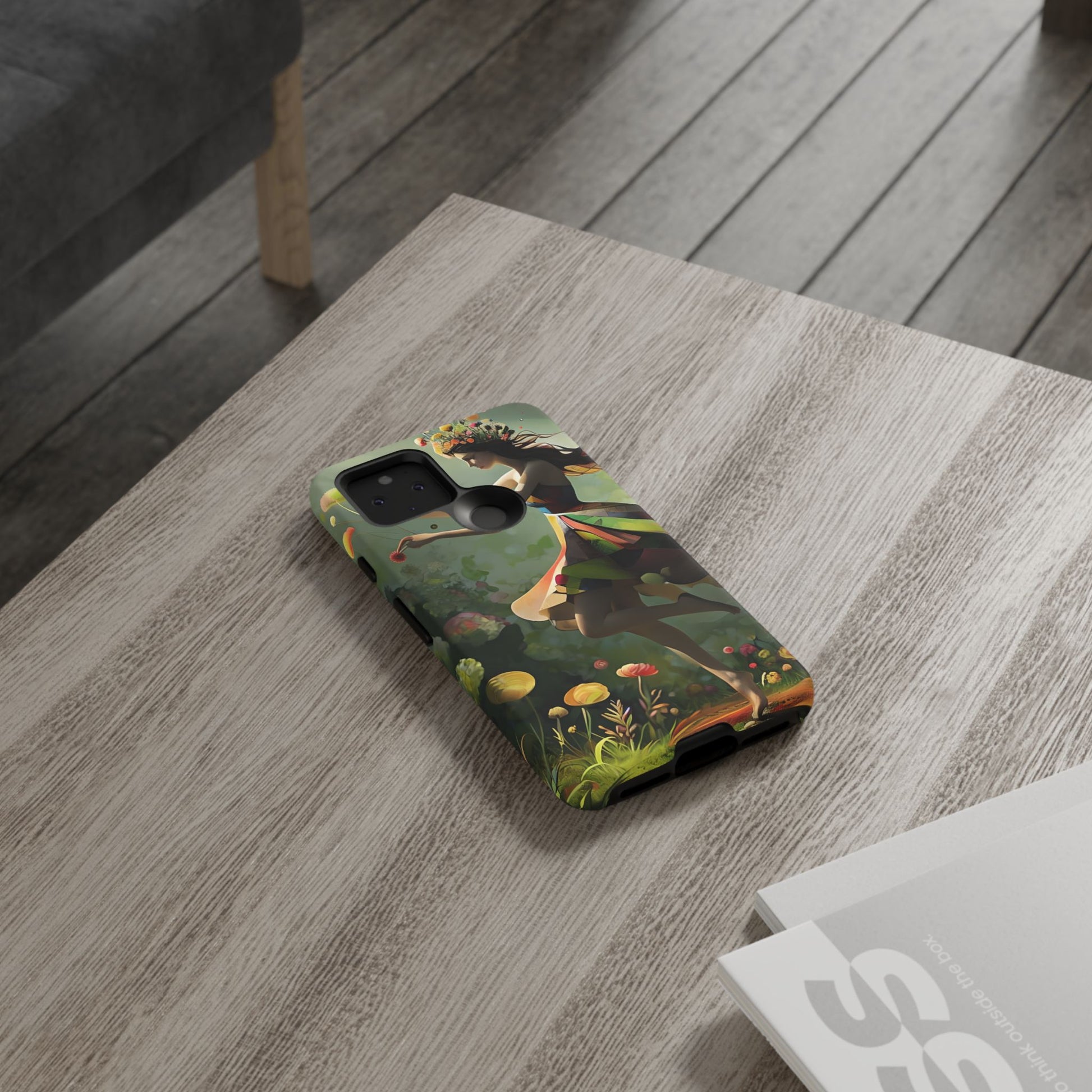 Dancing Wildflower Muse Google Pixel 5 5G Tough Case - Artistic Floral Fantasy Cover - Whimsical Nature-Inspired Protective Accessory