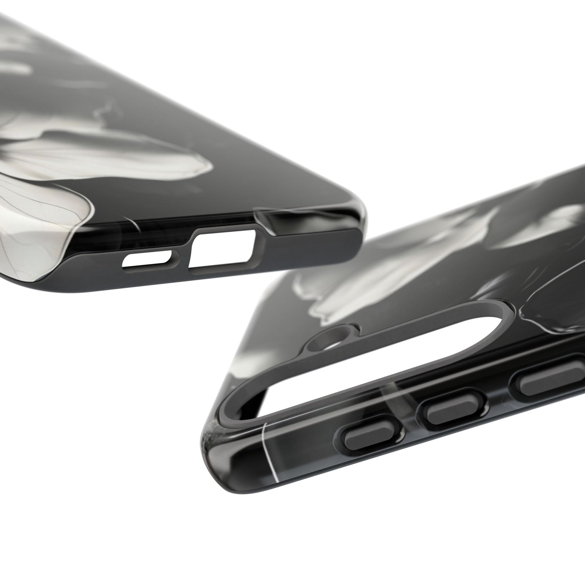 Monochrome Magnolia - Elegant Black & White Floral Samsung Galaxy S25 Plus Tough Phone Case - Artistic Magnolia Design