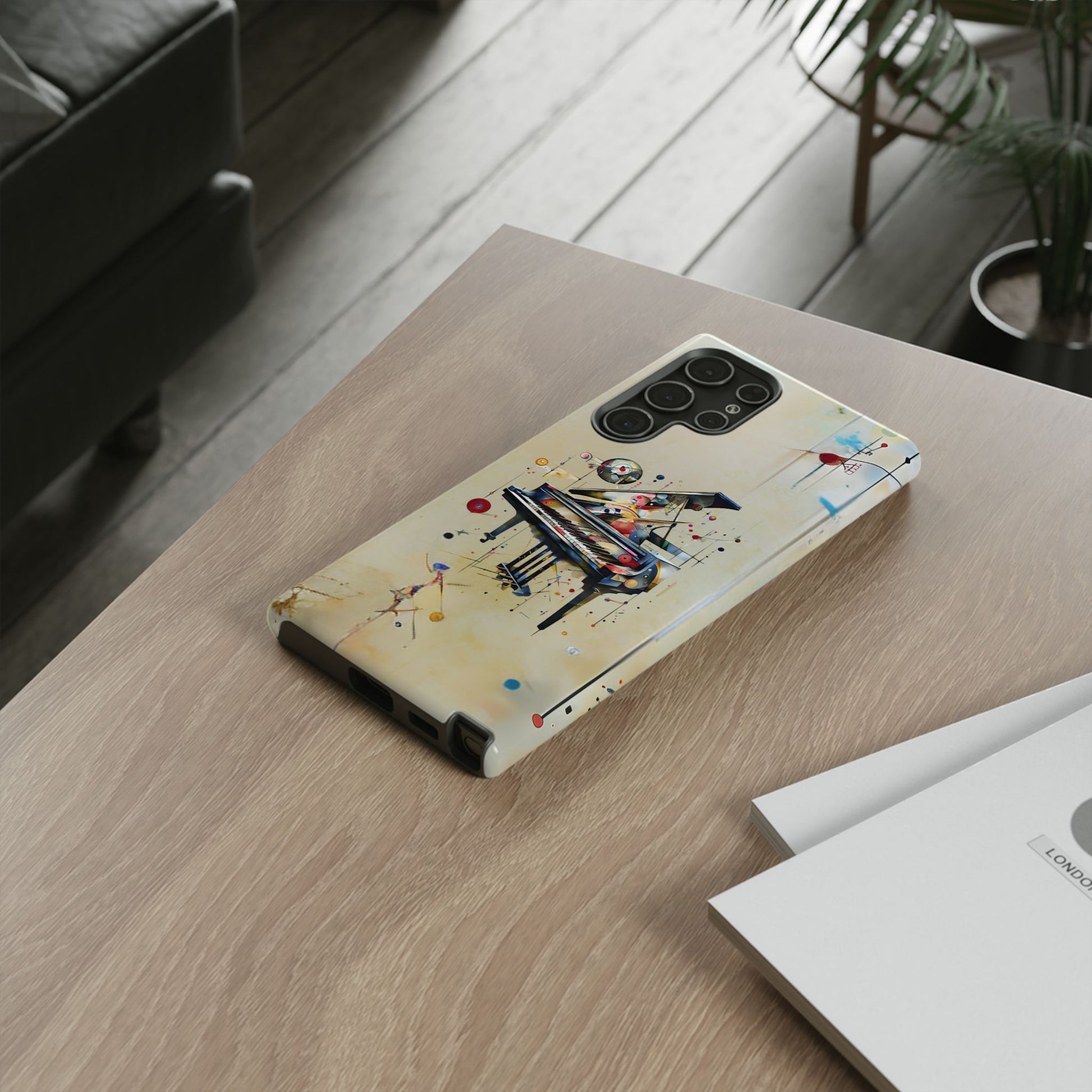 Keys of Imagination Artistic Grand Piano Tough Case for Samsung Galaxy S22 Ultra - Shockproof Phone Cover