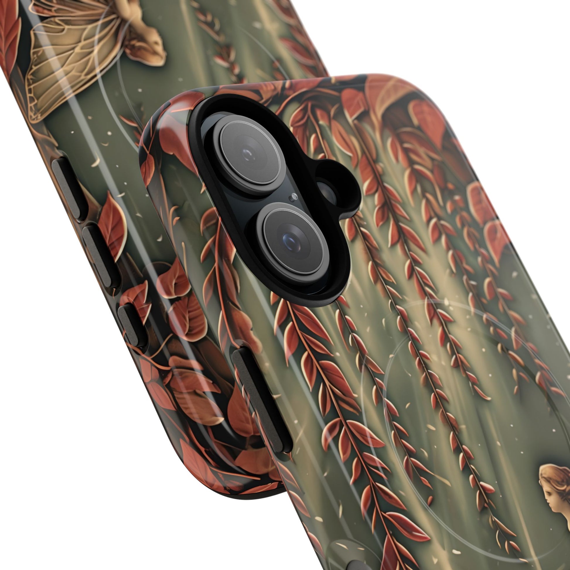 Willow Whisper - Tranquil Nature Art iPhone 16 MagSafe Phone Case - Serene Willow Tree & Meditative Figure Design