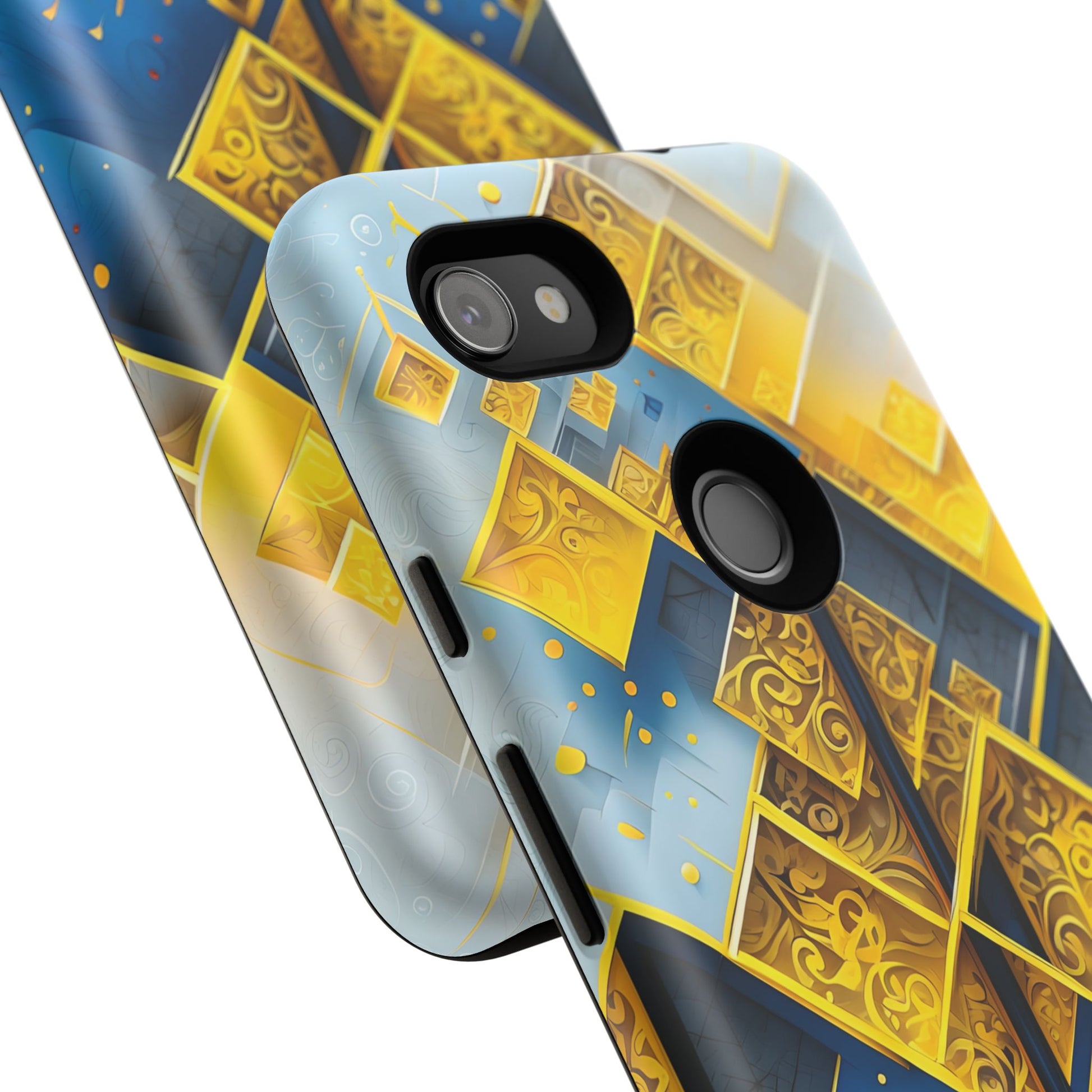 Golden Ascent Luxe Geometric Google Pixel 3a XL Tough Case - Elegant Abstract Gold Design