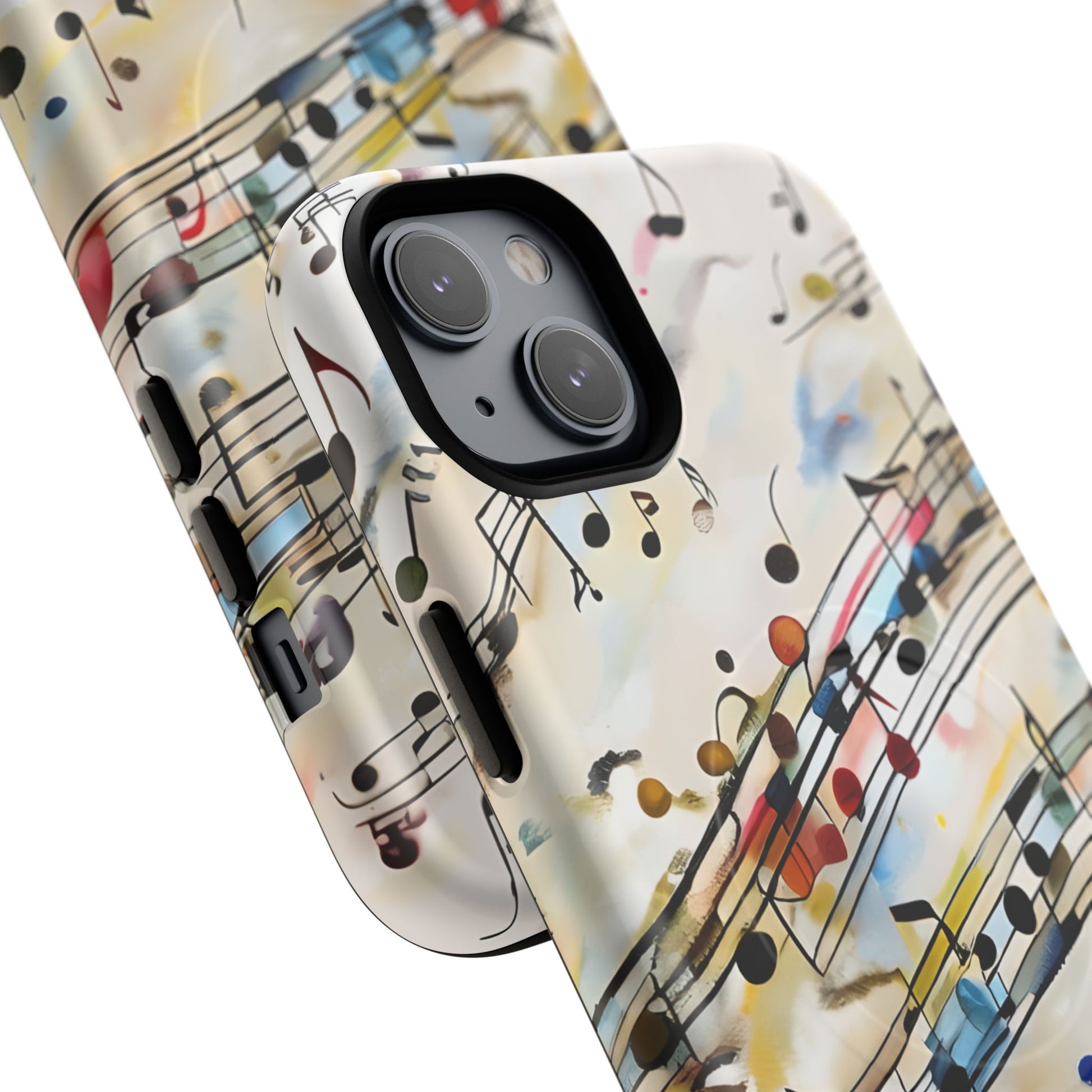 Melodic Flow Abstract Music Notes iPhone 14 Plus MagSafe Case