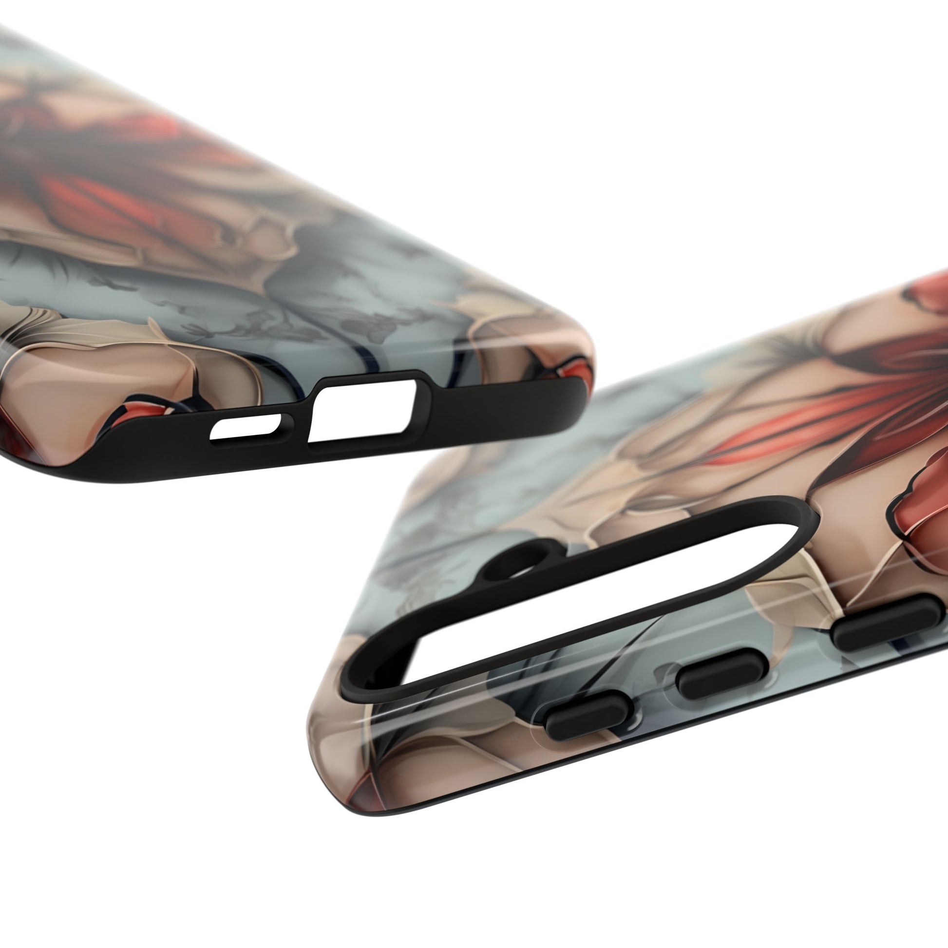 Ember Bloom - Kaleidoscope Collection Artistic Floral - Samsung Galaxy S24 Plus Tough Phone Case - Fiery Symmetrical Design