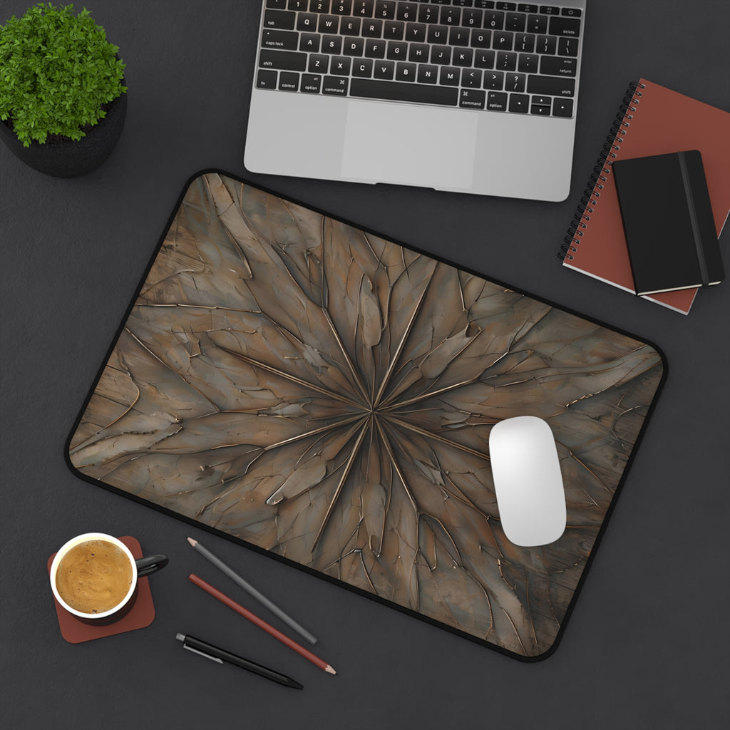 Earthstone Mandala Desk Mat - Premium Office Desk Pad, 3 Sizes Available, Artistic Workspace Protection