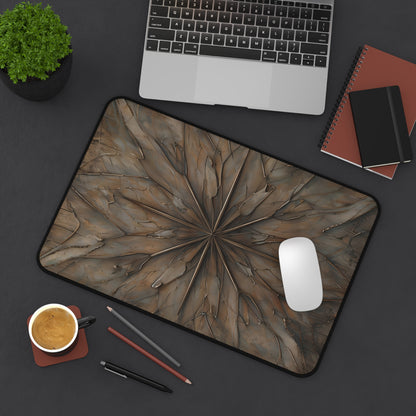 Earthstone Mandala Desk Mat - Premium Office Desk Pad, 3 Sizes Available, Artistic Workspace Protection