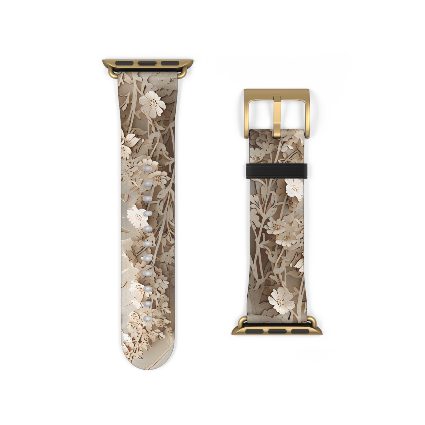 Moonlit Garden Apple Watch Band - Premium Custom Strap for Series 1-9, SE & Ultra - Artistic Vegan Leather