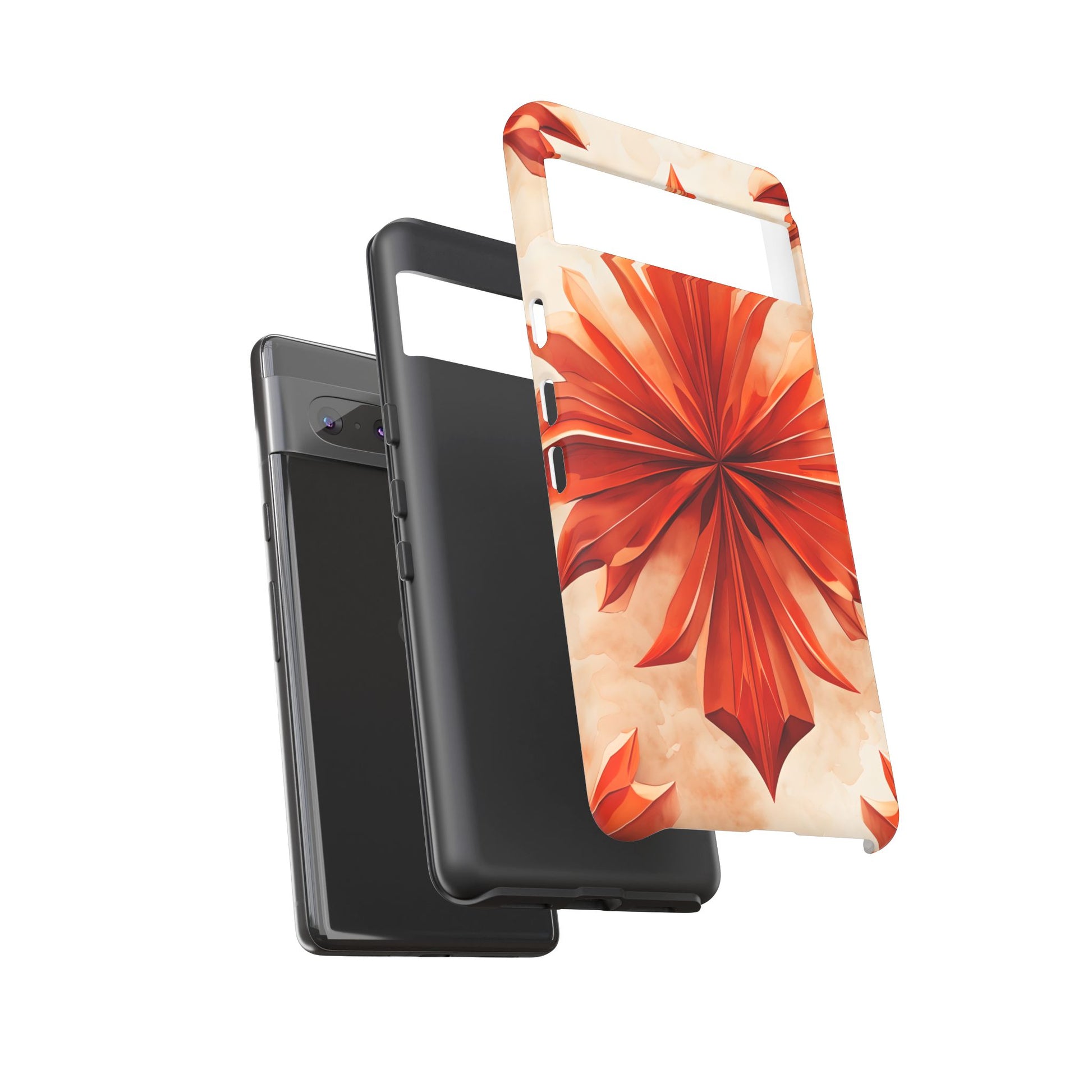 Sunset Fleur Google Pixel 7- Kaleidoscope Collection of MagSafe Compatible - Vibrant Sunset Flower Design