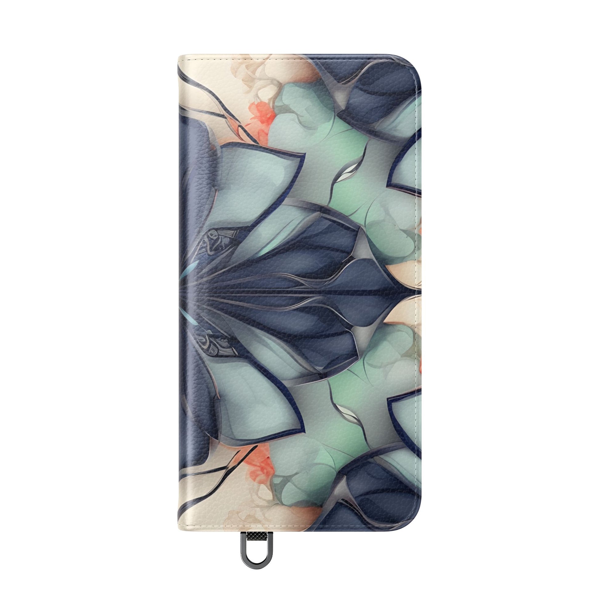 Midnight Mosaic - Abstract Floral Flip Phone Case for Samsung Galaxy S25 Plus