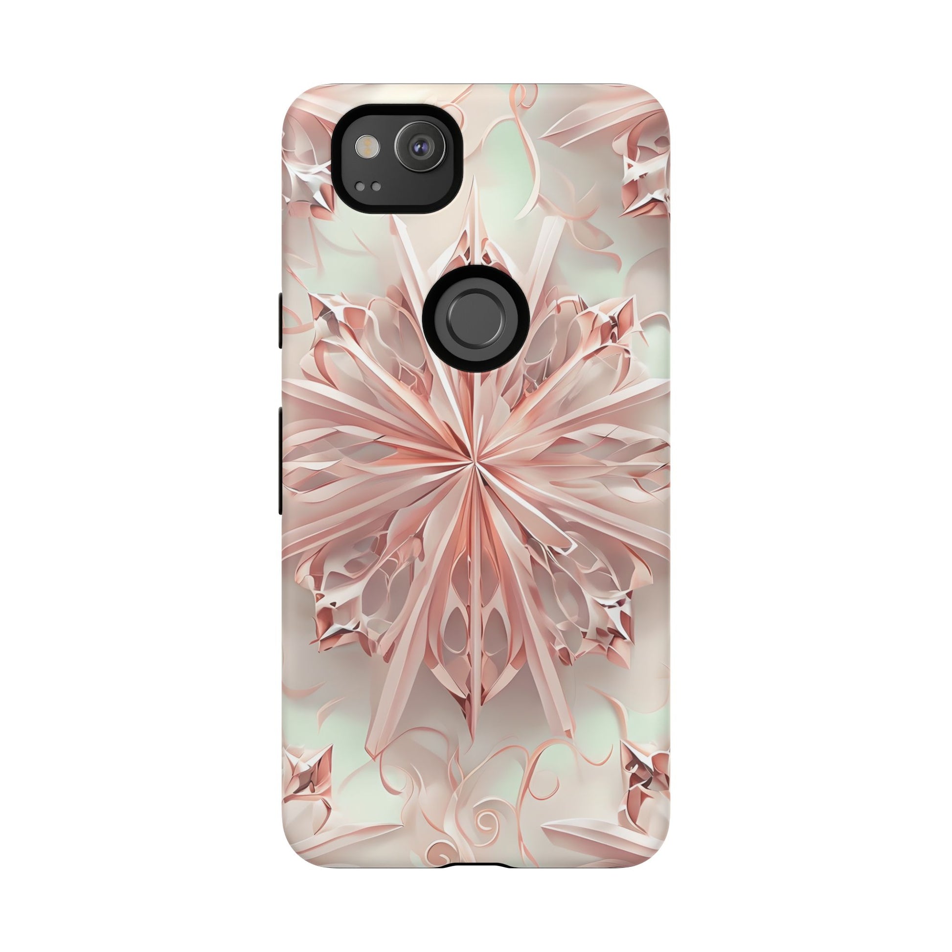 Blush Frost from our Kaleidoscope Collection - Google Pixel 2 tough case - Soft Pink Geometric Floral Design