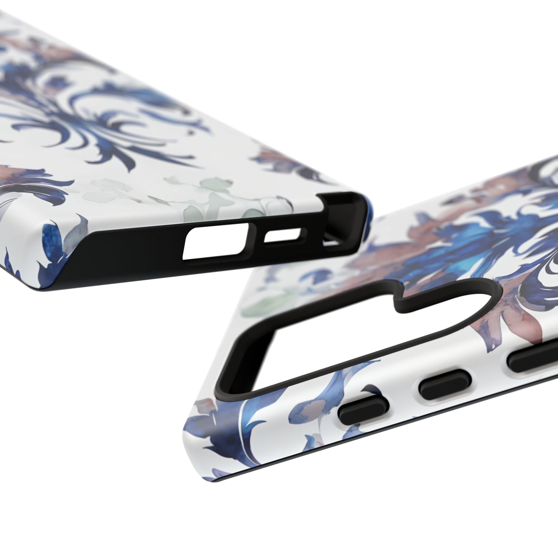 Delft Reverie - Elegant Blue & White Samsung S24 Ultra Tough Phone Case - Dutch Delftware-Inspired Floral Design