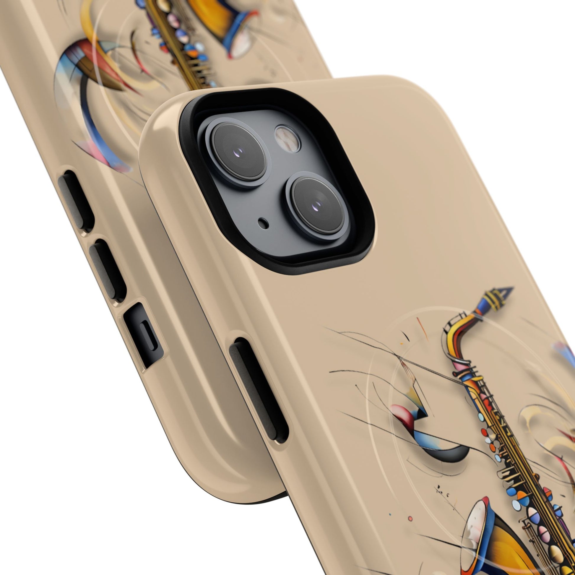 Brass Rhapsody Artistic Saxophone Music iPhone 14 MagSafe Case
