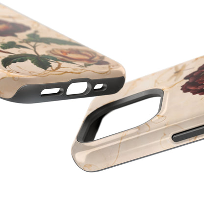 Vintage Burgundy Rose iPhone MagSafe Case