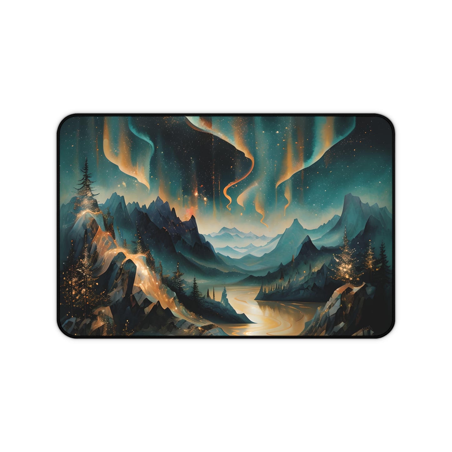 Aurora Dreamscape Designer Desk Mat - Premium Office Desk Pad, 3 Sizes Available, Artistic Workspace Protection