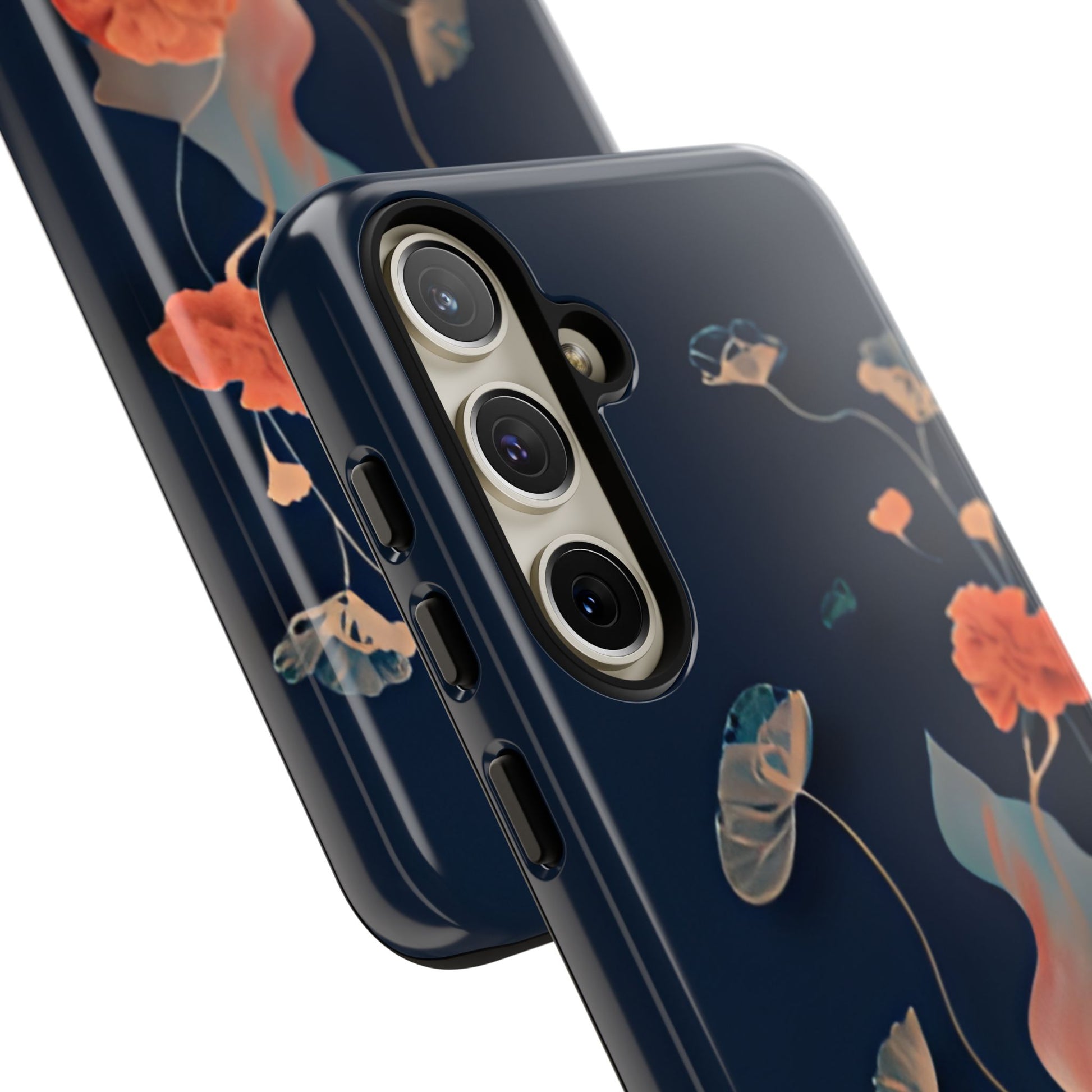 Lotus Reverie - Elegant Artistic Floral Samsung Galaxy S24 Plus Tough Phone Case - Painterly Lotus Blossom Design