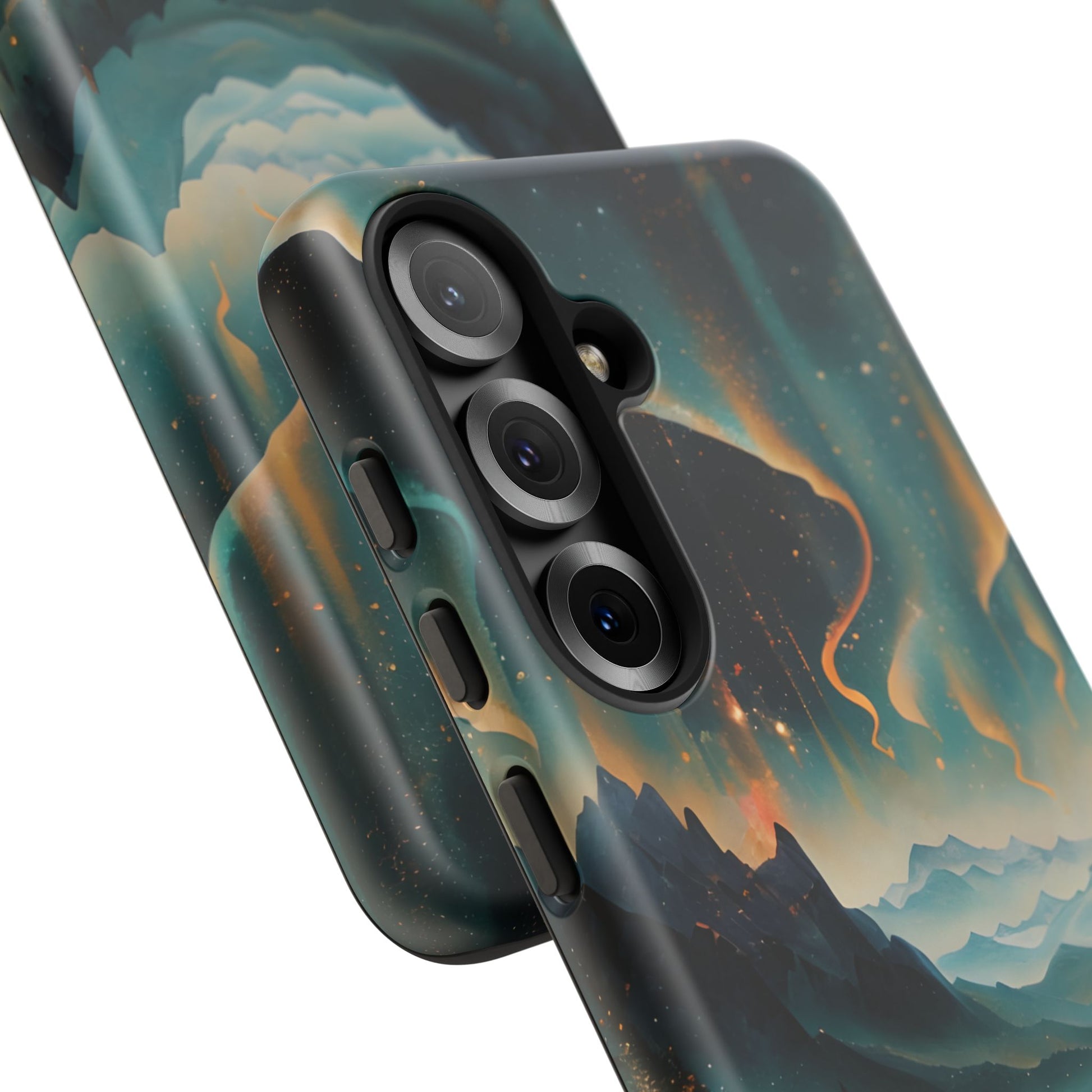 Aurora Dreamscape Samsung Galaxy S25 Tough Case - Artistic Northern Lights Cover - Premium Abstract Design