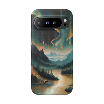 Aurora Dreamscape Tough Case for Google Pixel - Northern Lights Artistic Shockproof Cover, Elegant Protective Phone Case